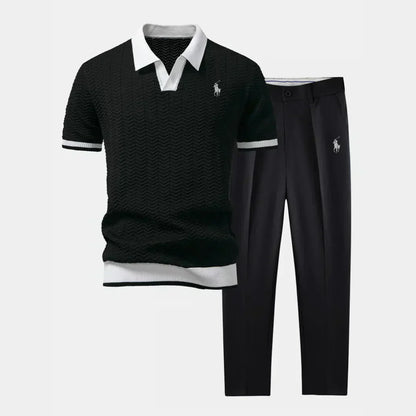 RL V-Ausschnitt Polo & Slim Fit Tapered Hose Set