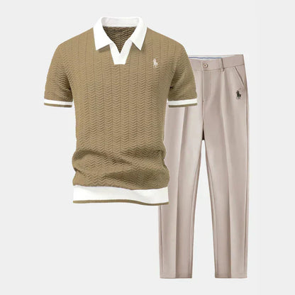RL V-Ausschnitt Polo & Slim Fit Tapered Hose Set