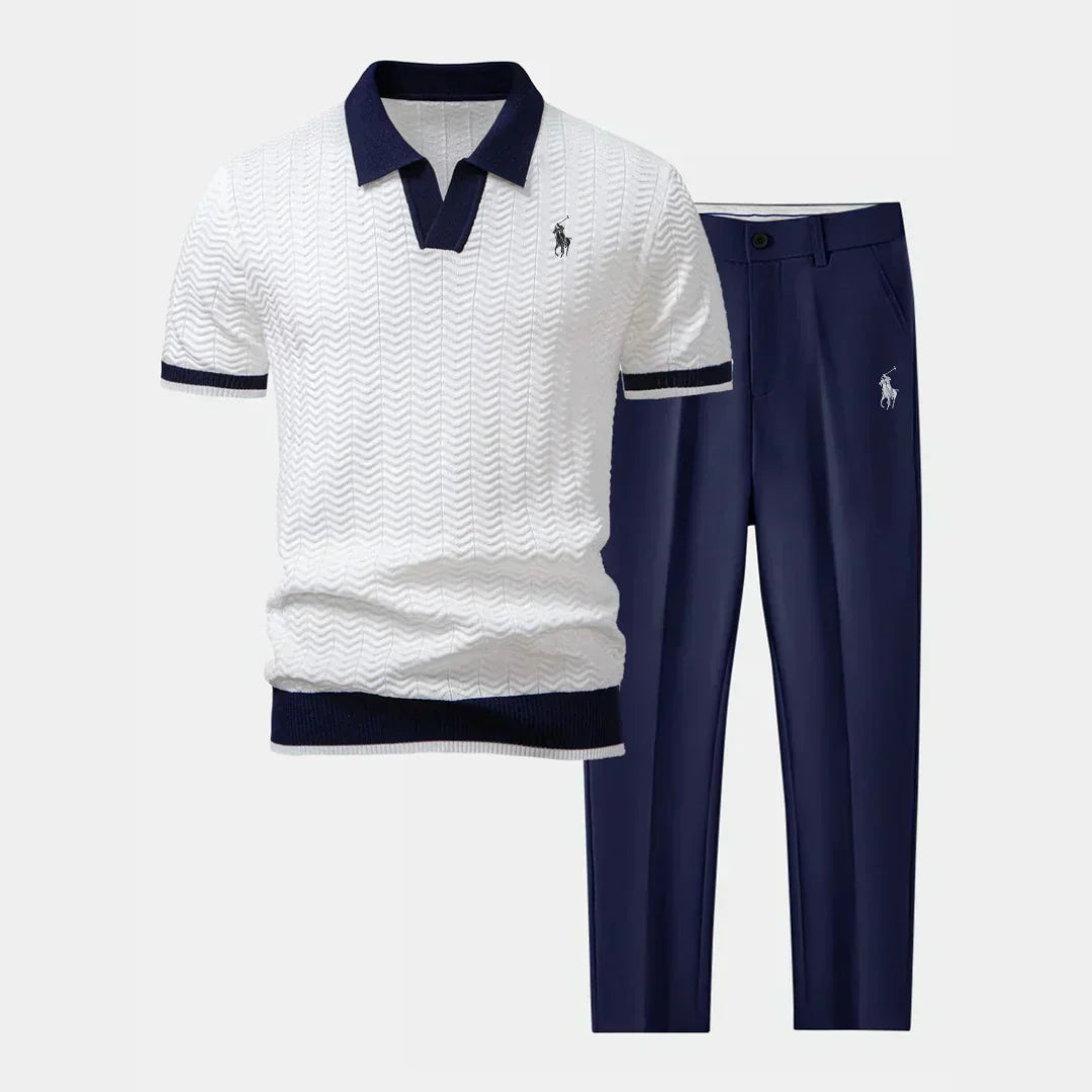 RL V-Ausschnitt Polo & Slim Fit Tapered Hose Set