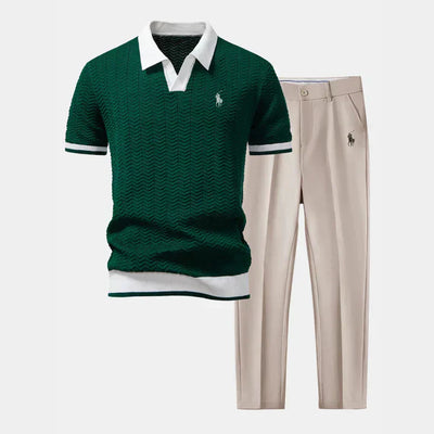 RL V-Ausschnitt Polo & Slim Fit Tapered Hose Set