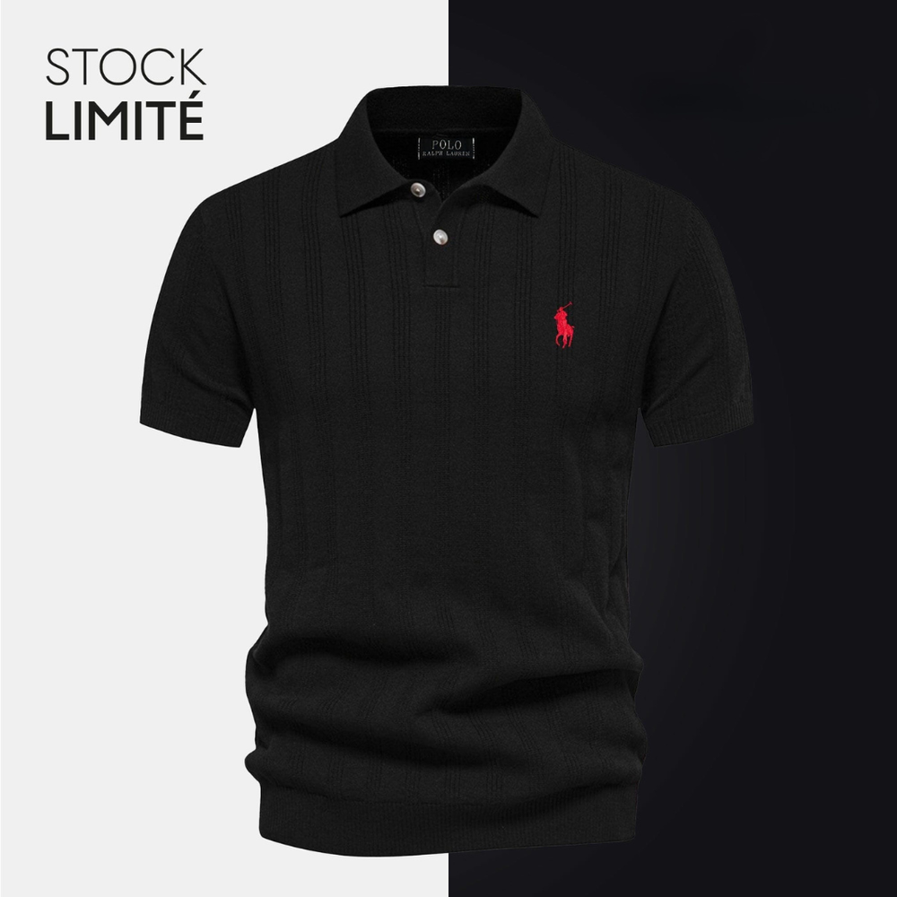 RL Exklusives Herren-Polohemd aus strukturierter Strickware alternate view